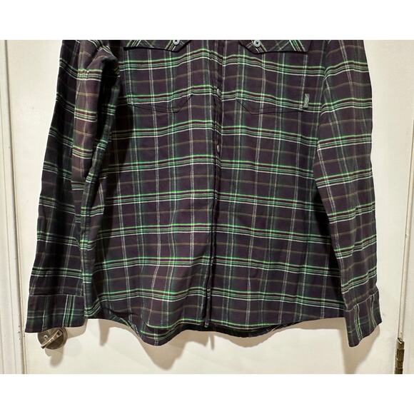 Stio Men's Junction Midweight Flannel Shirt Deep Purple Plaid Size XXL NWT Warm - Picture 7 of 15